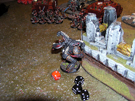 Daemon Prince needed to roll 3's... Fail